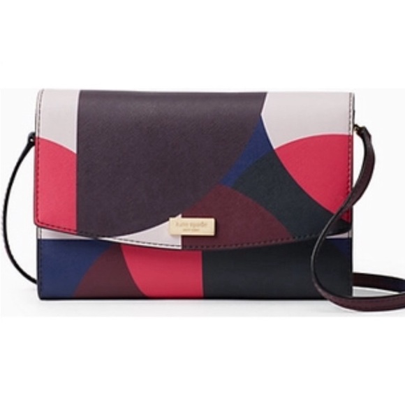 kate spade Handbags - KATE SPADE ♠️ New York LAUREL WAY GEO SPOTLIGHT PINK MULTI CROSSBODY BAG EUC